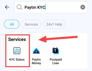 Tap on KYC Status