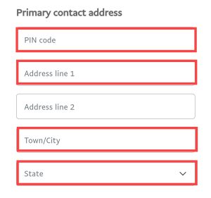 Add contact address 