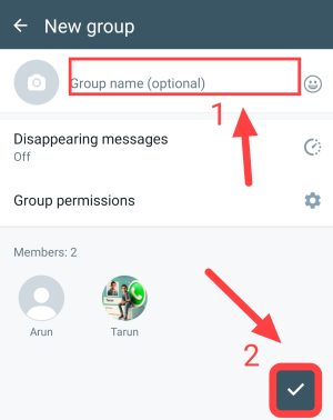 Enter group name 