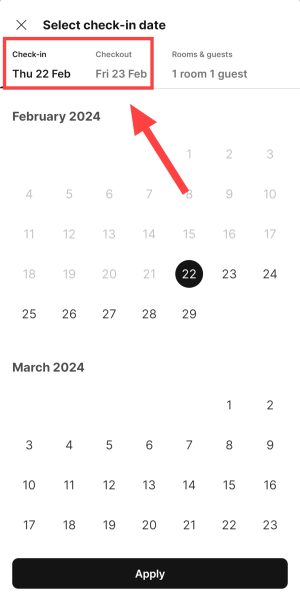 Select date