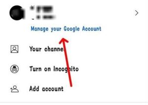 manage your Google account