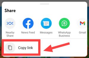 now tap on copy link